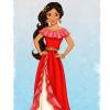 Princesse disney robe rouge