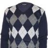 Pull losange homme