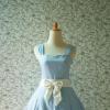 Robe bleu alice au pays des merveilles