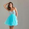 Robe bleu turquoise courte