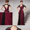 Robe bordeaux et noir