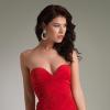 Robe bustier rouge courte
