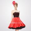 Robe bustier rouge et noir