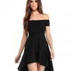 Robe courte devant longue derriere noir