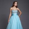 Robe de bal bleu turquoise