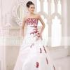 Robe de mariage blanc et rouge