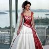 Robe de mariage rouge et blanc