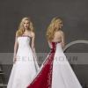 Robe de mariage rouge et blanche