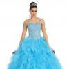 Robe de princesse bleu turquoise