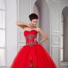 Robe de princesse rouge et blanc