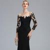 Robe de soirée longue dentelle noir