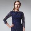 Robe en dentelle bleu nuit