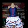 Robe french cancan bleu blanc rouge