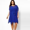 Robe grande taille bleu