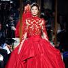 Robe haute couture rouge