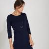 Robe laine bleu marine