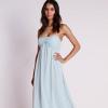 Robe longue bleu clair