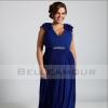 Robe longue bleu marine grande taille