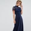 Robe longue bleu marine mariage