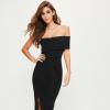 Robe longue noir bustier