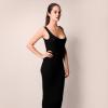 Robe longue noir moulante