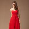 Robe longue rouge bustier