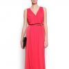 Robe longue rouge mango