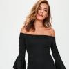 Robe noir col bateau