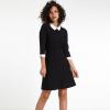 Robe noir col claudine