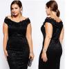 Robe noir dentelle pas cher