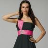 Robe noir et rose fushia