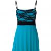 Robe noir et turquoise