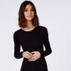 Robe noir manche longue moulante