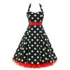 Robe noir pois blanc