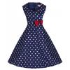 Robe pois bleu