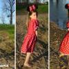 Robe rouge a pois blanc minnie