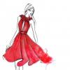 Robe rouge dessin