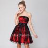 Robe rouge et noire soiree