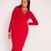 Robe rouge grande taille