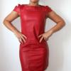 Robe simili cuir rouge