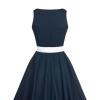 Robe vintage bleu marine