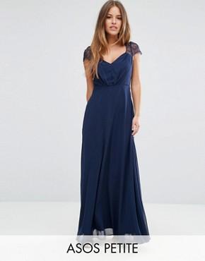 Asos robe longue bleu marine