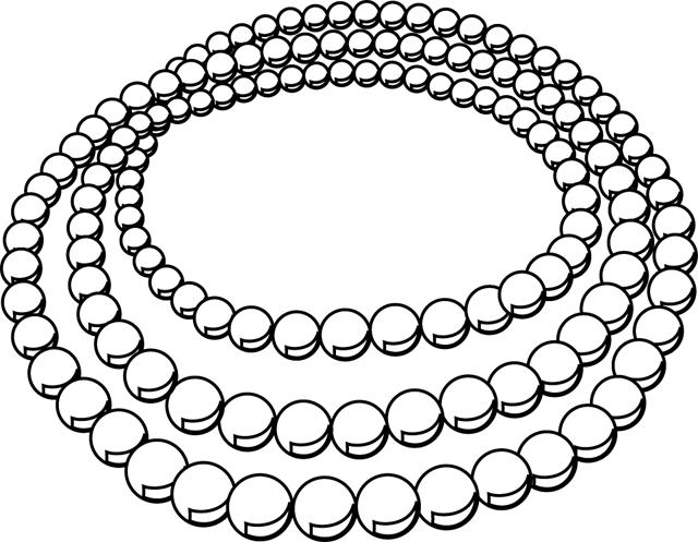 Dessin collier perles