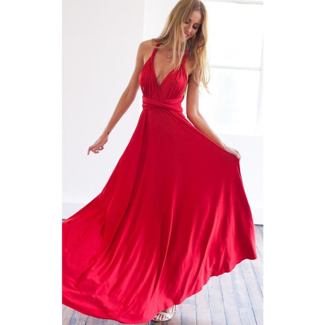 Femme robe rouge