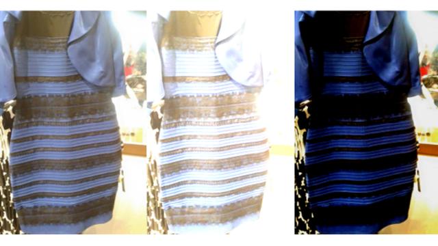 La robe bleue et noir