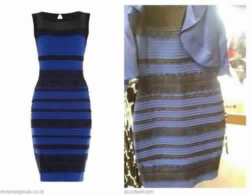 La robe noir et bleue