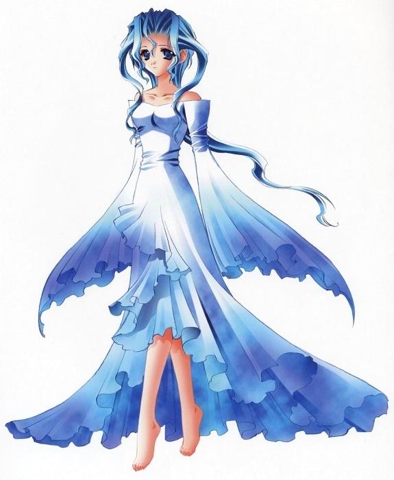 Manga robe bleu