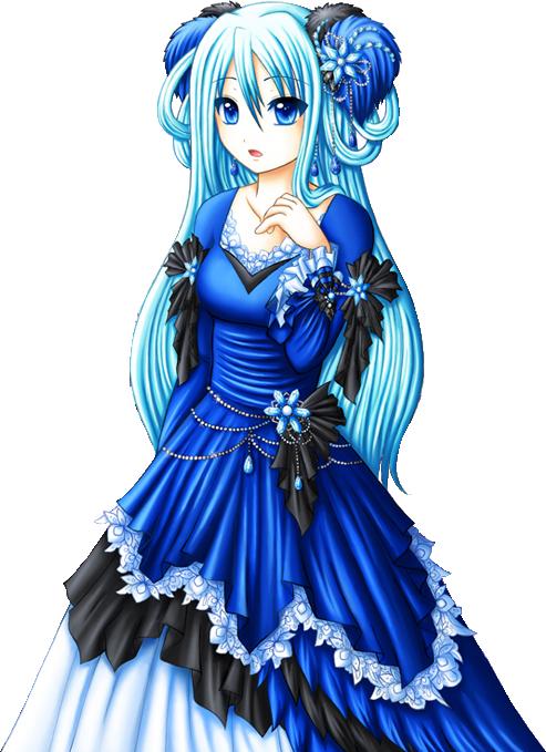 Manga robe bleu