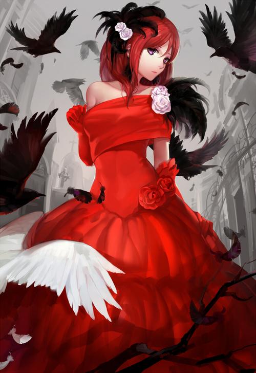 Manga robe rouge