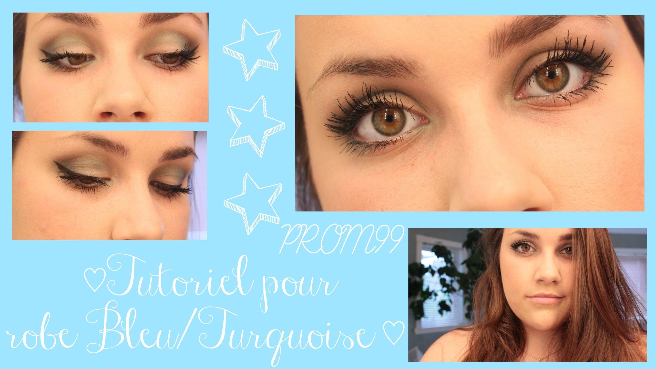 Maquillage robe bleu